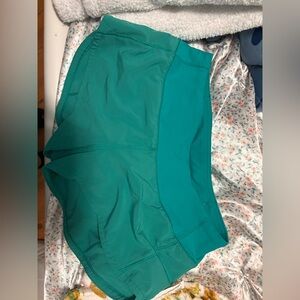 lululemon athletica Kelley Green Athletic Shorts Low Rise 2.5” Speedups